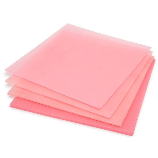 Wax Sheet (Pink) 26 Gauge (0.46mm Thick), 100 x 100mm