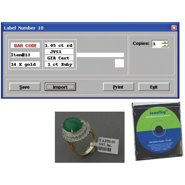 Jewellery Tag Software