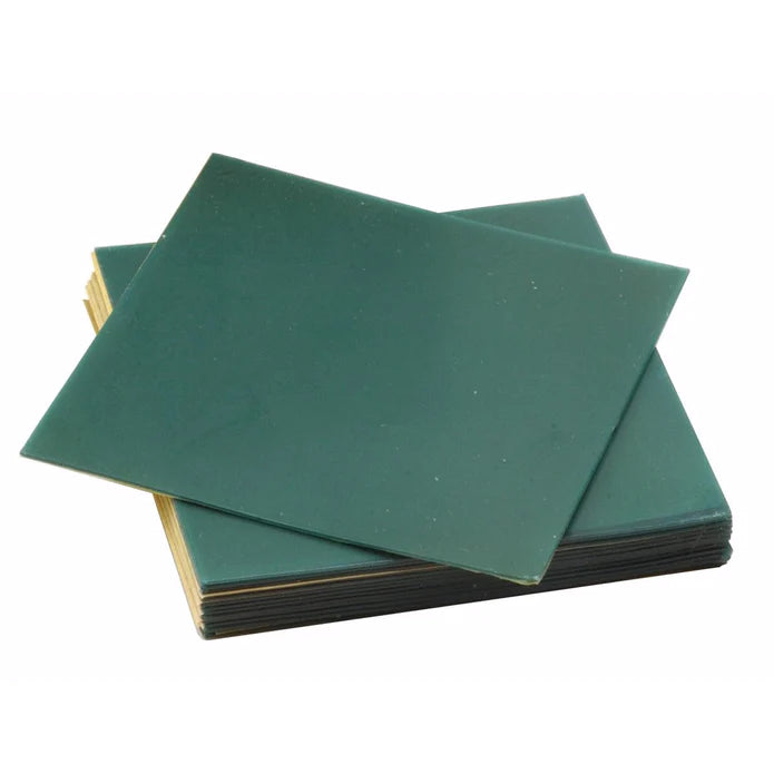 Wachsplatte (grün) 24 Gauge (0,61 mm dick), 100 x 100 mm