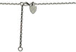 Hoxton London Men's Sterling Silver Rhodium Plated Herringbone Rectangular Adjustable Necklace