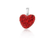 RED Crystal PUFF HEART Pendant