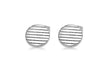 Hoxton London Men's Sterling Silver Round Ribbed Cufflinks