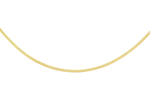 9ct Yellow Gold Square Snake Chain 41m/16"9