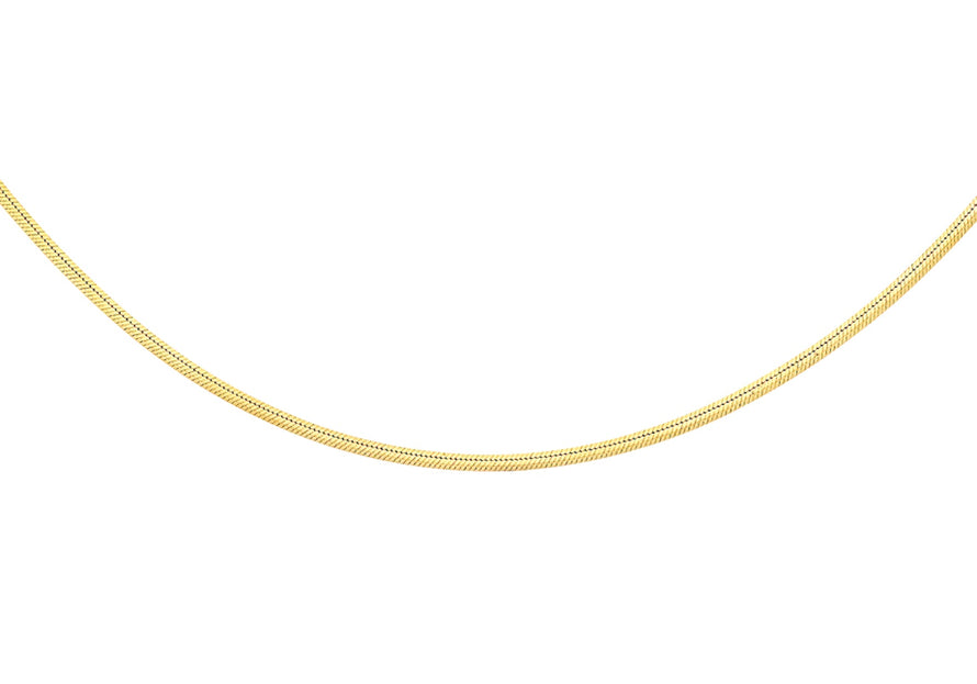 9ct Yellow Gold Square Snake Chain 41m/16"9