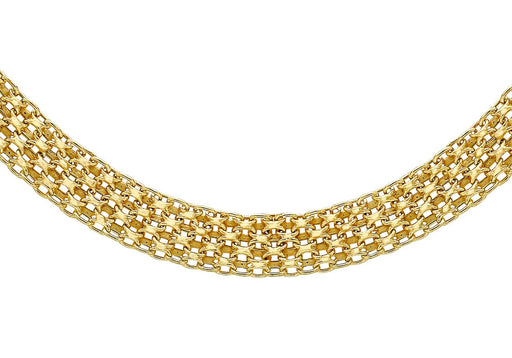 9ct Yellow Gold Bismark Necklace 46cm/18" - Dynagem 