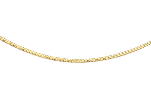 9ct Yellow Gold Mini Round Snake Chain 41m/16"9