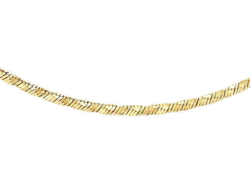 9ct Yellow Gold Diamond Cut Snake Chain 46cm/18" - Dynagem 