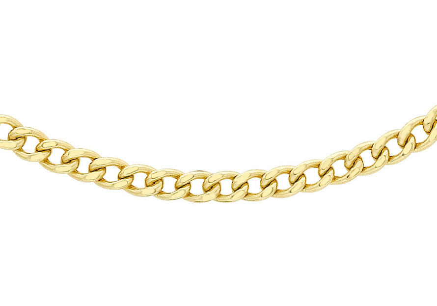 9ct Yellow Gold 80 Curb Chain 46m/18"9