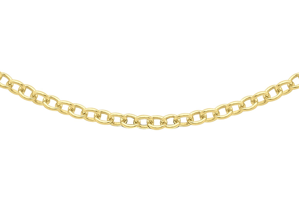 9ct Yellow Gold 40 Trace Chain 41m/16"9