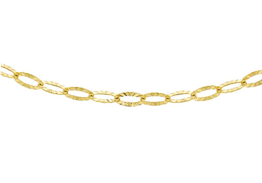 9ct Yellow Gold Diamond Cut Link Chain 46m/18"9