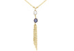 9ct Yellow Gold Pearl Tassle Drop Necklace  46m/18"9