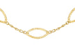 9ct Yellow Gold Diamond Cut Elliptic Link Necklace