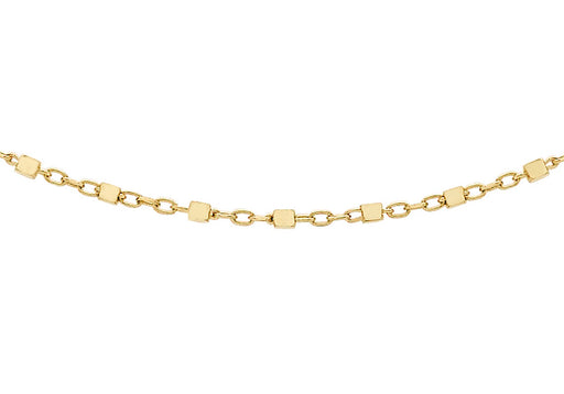 9ct Yellow Gold ube Link Trace Chain 41m/16"9