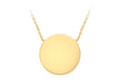 9ct Yellow Gold Disc Pendant Adjustable Necklace
