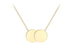9ct Yellow Gold Double-Disc Adjustable Necklace