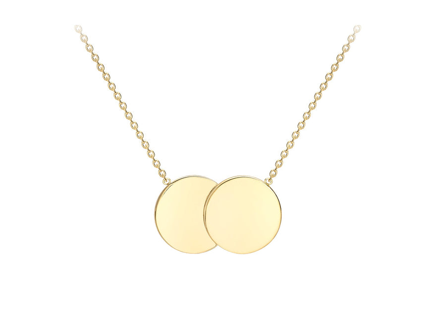 9ct Yellow Gold Double-Disc Adjustable Necklace