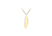 9ct Yellow Gold 15mm x 4mm Feather Necklace  41m/16"-46m/18"9