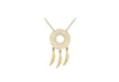 9ct Yellow Gold Circle Cutout Dream Catcher Necklace  
