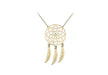 9ct Yellow Gold Flower Dream Catcher Necklace  