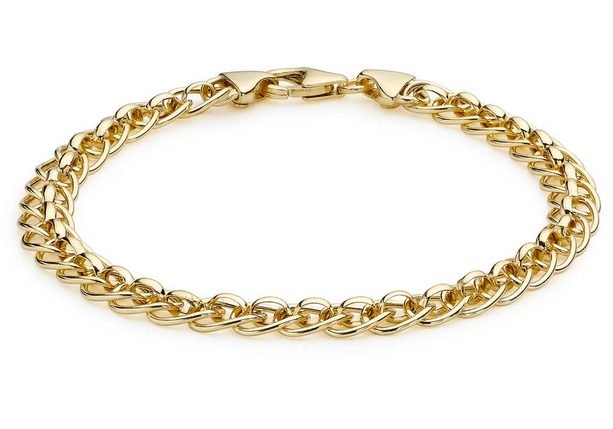 9ct Yellow Gold Rollerball Bracelet 19m/7.5"9
