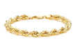 9ct Yellow Gold Hollow Rope Bracelet