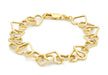 9ct Yellow Gold Heart Link Belcher Bracelet