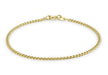9ct Yellow Gold 2mm Curb Chain Anklet 24m/9.5"9
