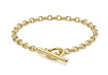 9ct Yellow Gold Oval Belcher  T-Bar Bracelet