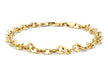 9ct Yellow Gold Oval Hammered Link Belcher  Bracelet 19m/7.5"9
