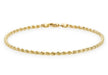 9ct Yellow Gold 30 Hollow Diamond Cut Rope Anklet 25.5m/10"9