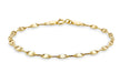 9ct Yellow Gold Oval Flat Link Bracelet 19m/7.5"9
