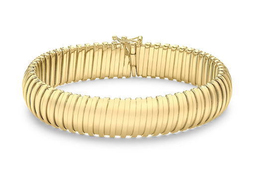 9ct Yellow Gold Flexible Tube Bracelet 18.5m/7.25"9
