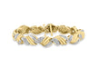 9ct 2-Colour Gold 1.00t FlCuted Pave Set Diamond Bracelet 19.5m/7.7"9