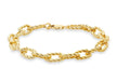 9ct Yellow Gold Textured Oval Link Bracelet 19m/7.5"9