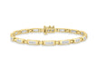 9ct Yellow Gold 0.50ct Pave Set Diamond Bar Bracelet 19m/7.5"9