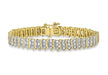 9ct Yellow Gold 1.52t Diamond Wave Bracelet 18m/7"9