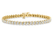9ct Yellow Gold 0.20t Diamond S-Link Bracelet 18m/7"9