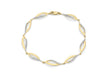 9ct Yellow Gold 0.21t Diamond Ellipse Link Bracelet 18m/7"9
