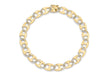 9ct Yellow Gold 0.56t Diamond Men's Curb Bracelet 21.6m/8.5"9