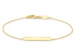 9ct Yellow Gold Horizontal Bar Adjustable Bracelet