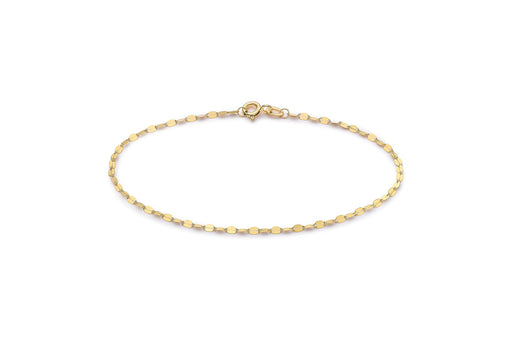 9ct Yellow Gold Sparkle Forzatina Chain Bracelet 18.5m/7.25"9