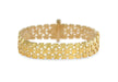 9ct Yellow Gold Three Row Lace Style Bracelet