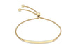 Spiga Chain Adjustable Slider ID Bracelet 9ct Yellow Gold