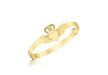 9ct Yellow Gold Claddagh Expandable Baby Bangle