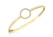 9ct Yellow Gold Zirconia  16mm Ring Bangle