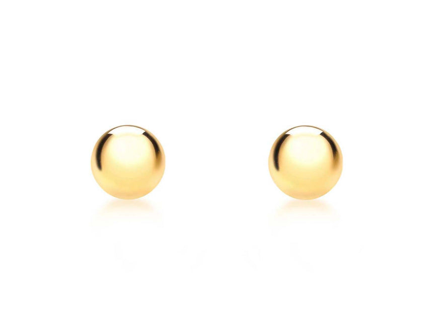9ct Gold Polished Ball Child's Stud Earrings 