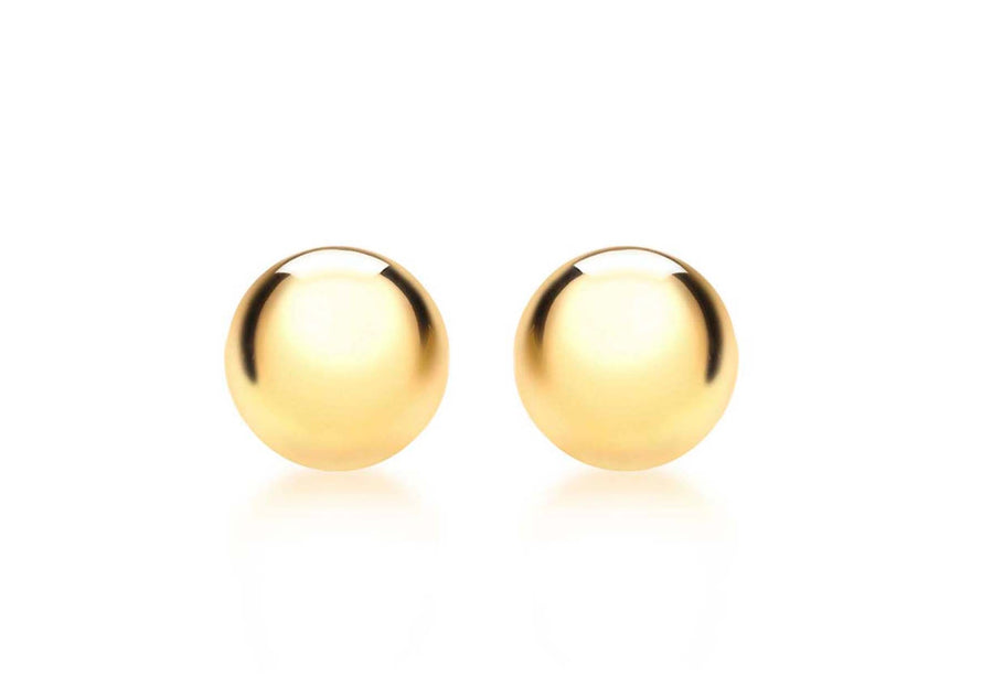 9ct Gold 5mm Polished Child's Stud Earrings 