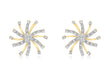 9ct Yellow Gold 0.10ct Diamond Snowflake Stud Earrings