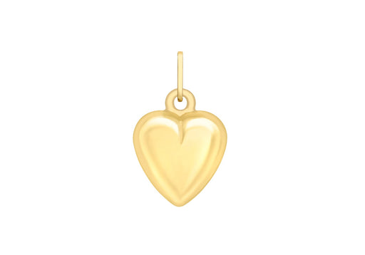 9ct Yellow Gold 9mm x 15mm Heart Pendant