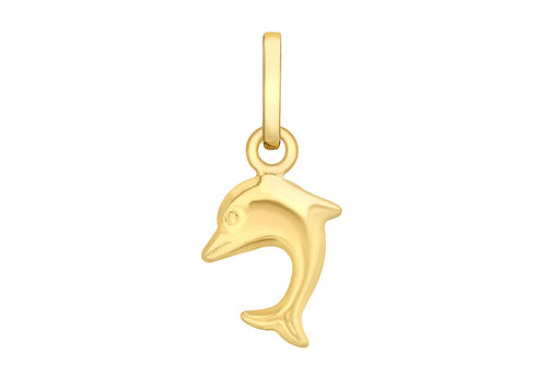 9ct Yellow Gold 7mm x 17mm Baby Dolphin Pendant